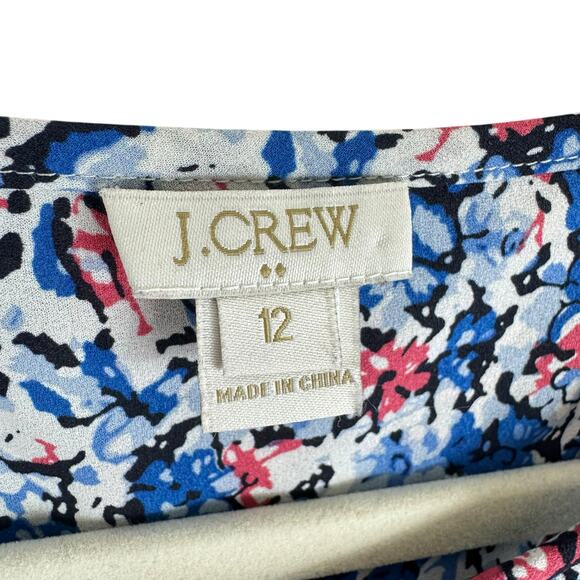 J. Crew Patriotic Floral Sleeveless Blouse 12 - Picture 8 of 9